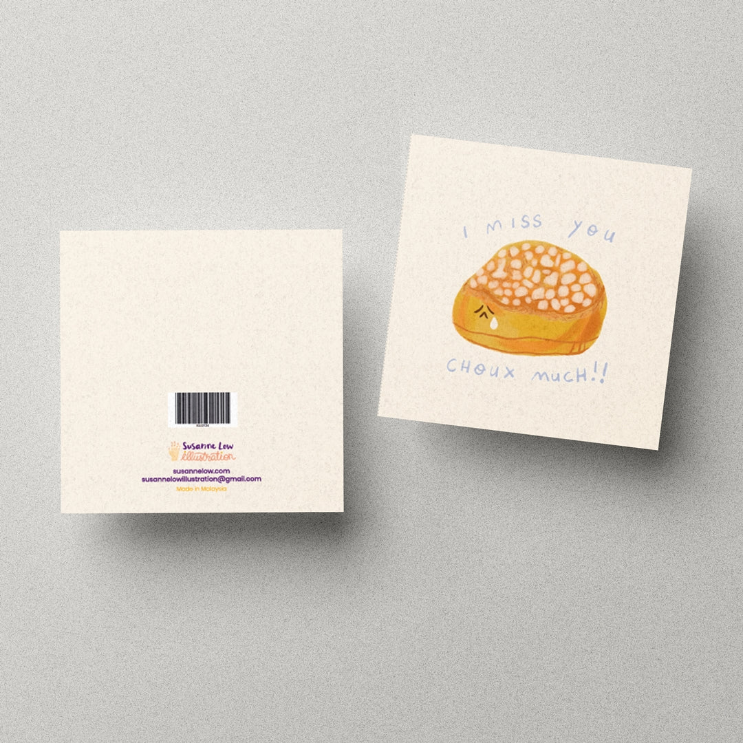 I Miss You Choux Much Greeting Card