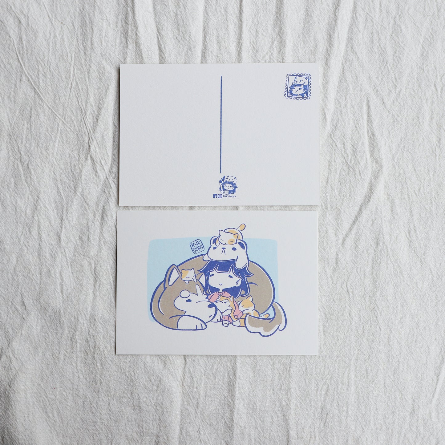 INK.DIARY Postcard - Sleeping