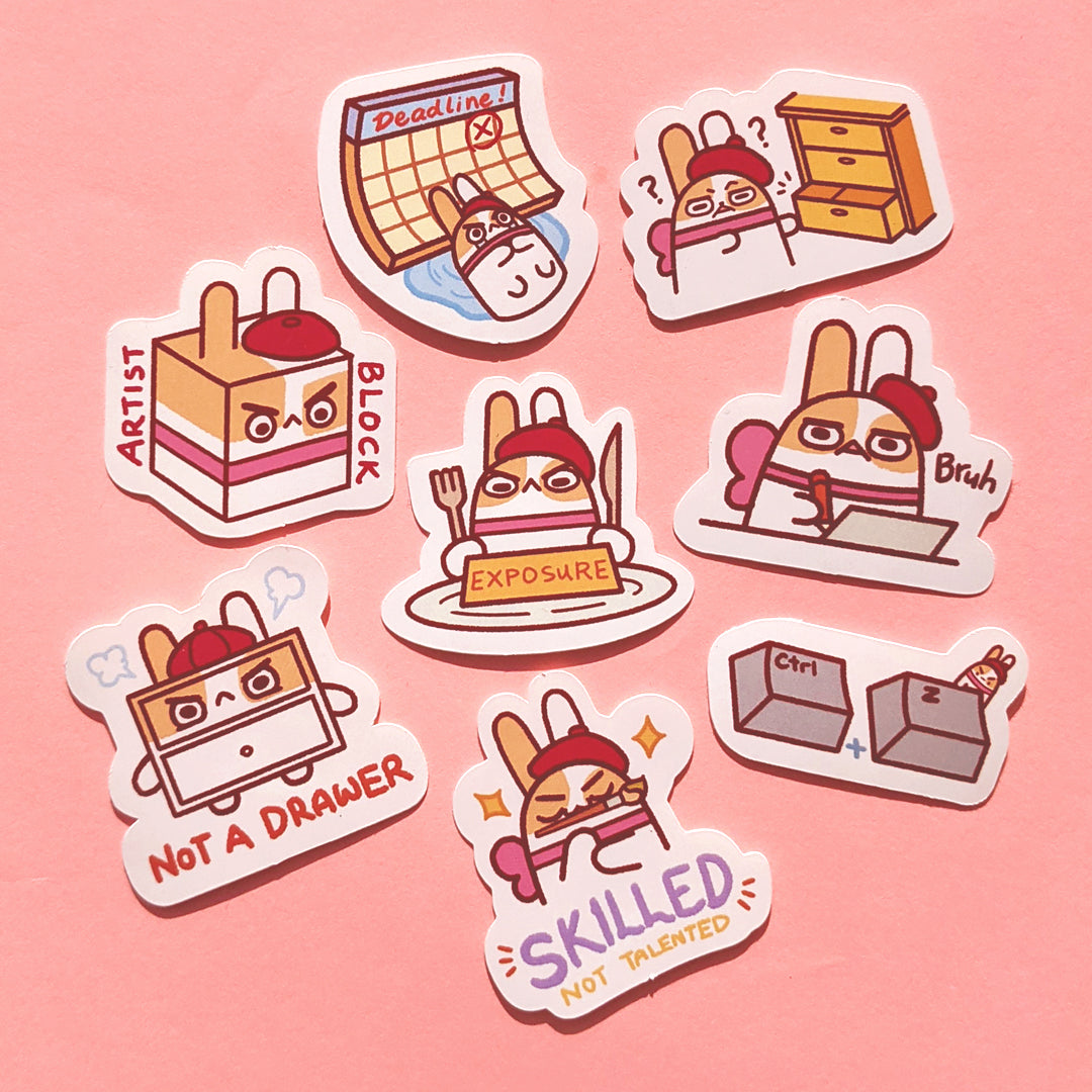 PUGIBUNI Angy Artist Sticker Pack