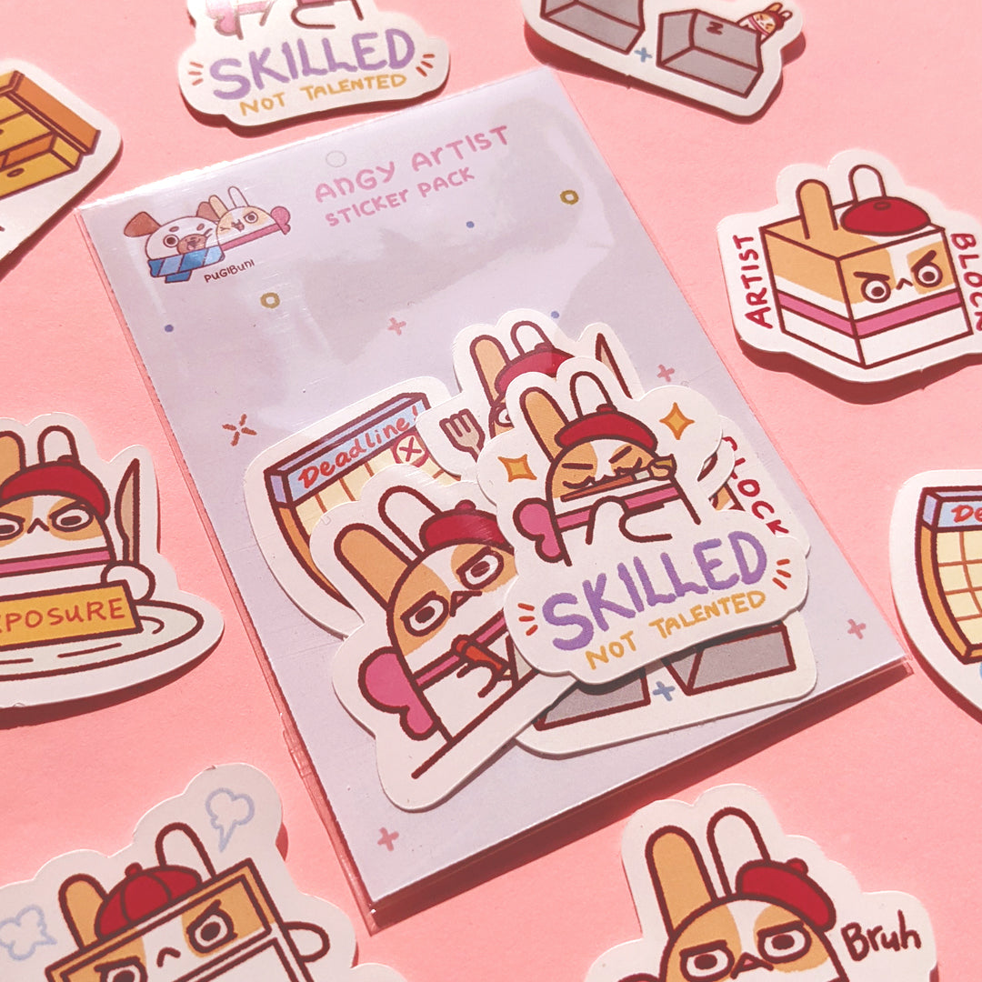 PUGIBUNI Angy Artist Sticker Pack