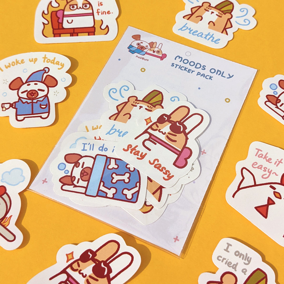 PUGIBUNI Moods Only Sticker Pack