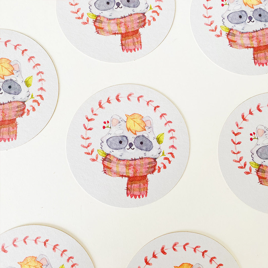 Raccoon Sticker Flake