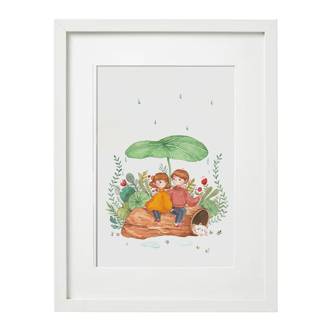 Rain Drops Keep Falling on my Head A4 Art Print – chub.my