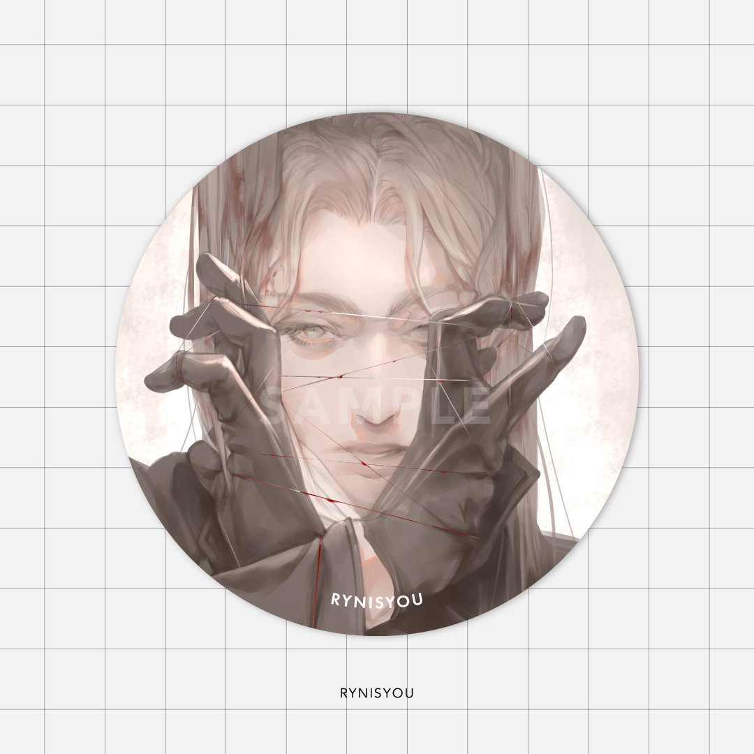 124 Waterproof Vinyl Sticker - Round 76mm