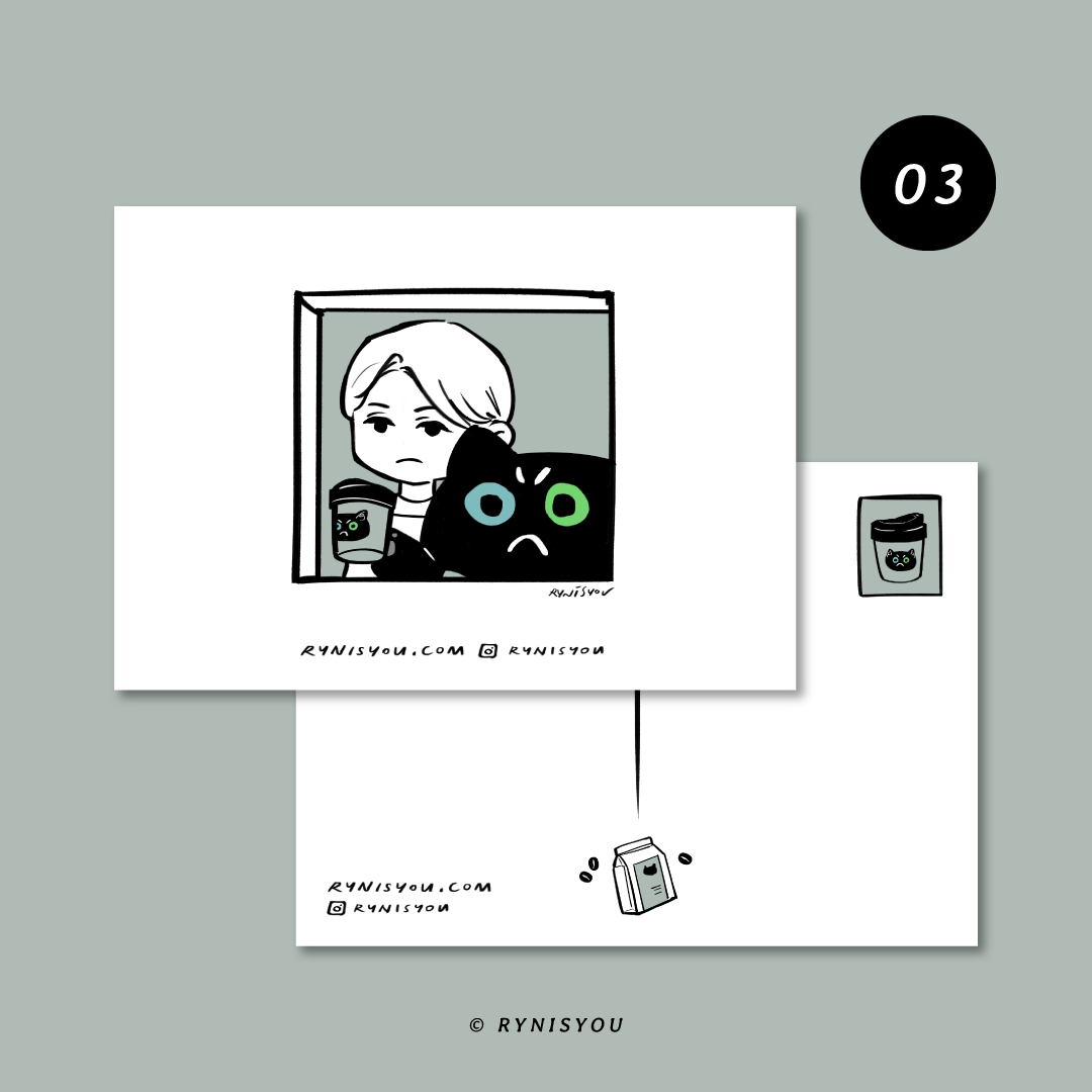 Barista Cat Postcard