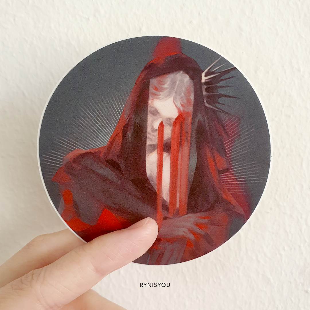 Night Waterproof Vinyl Sticker - Round 3" / 76.2mm