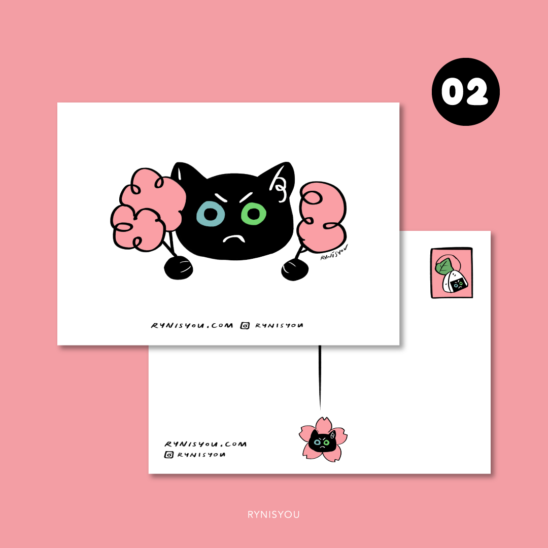 Sakura Cat Postcard
