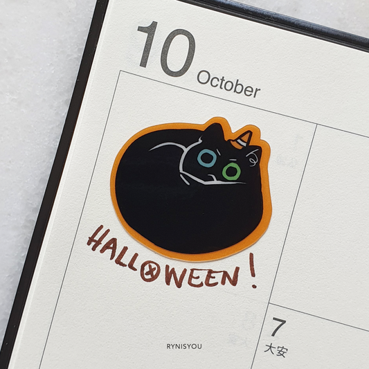 Wiz Cat Waterproof Transparent Sticker Sheet