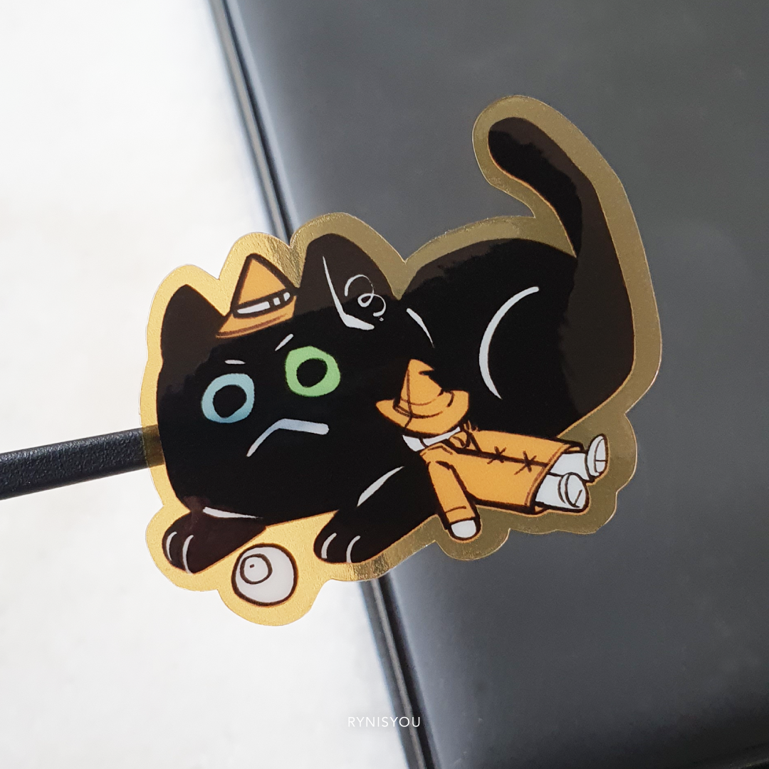 Wiz Cat Waterproof Transparent Sticker Sheet