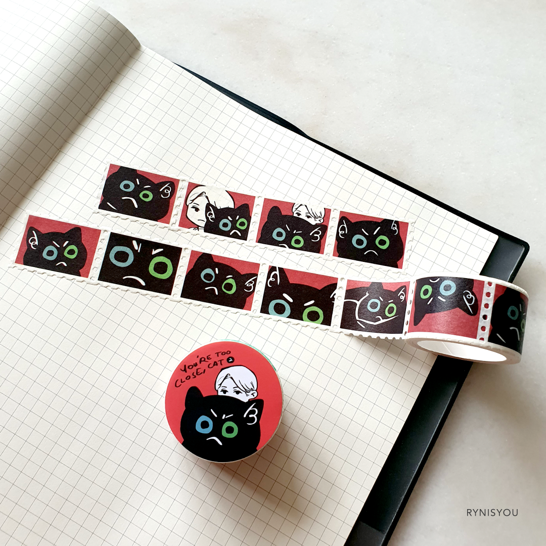 You're Too Close, Cat ② Stamp Washi