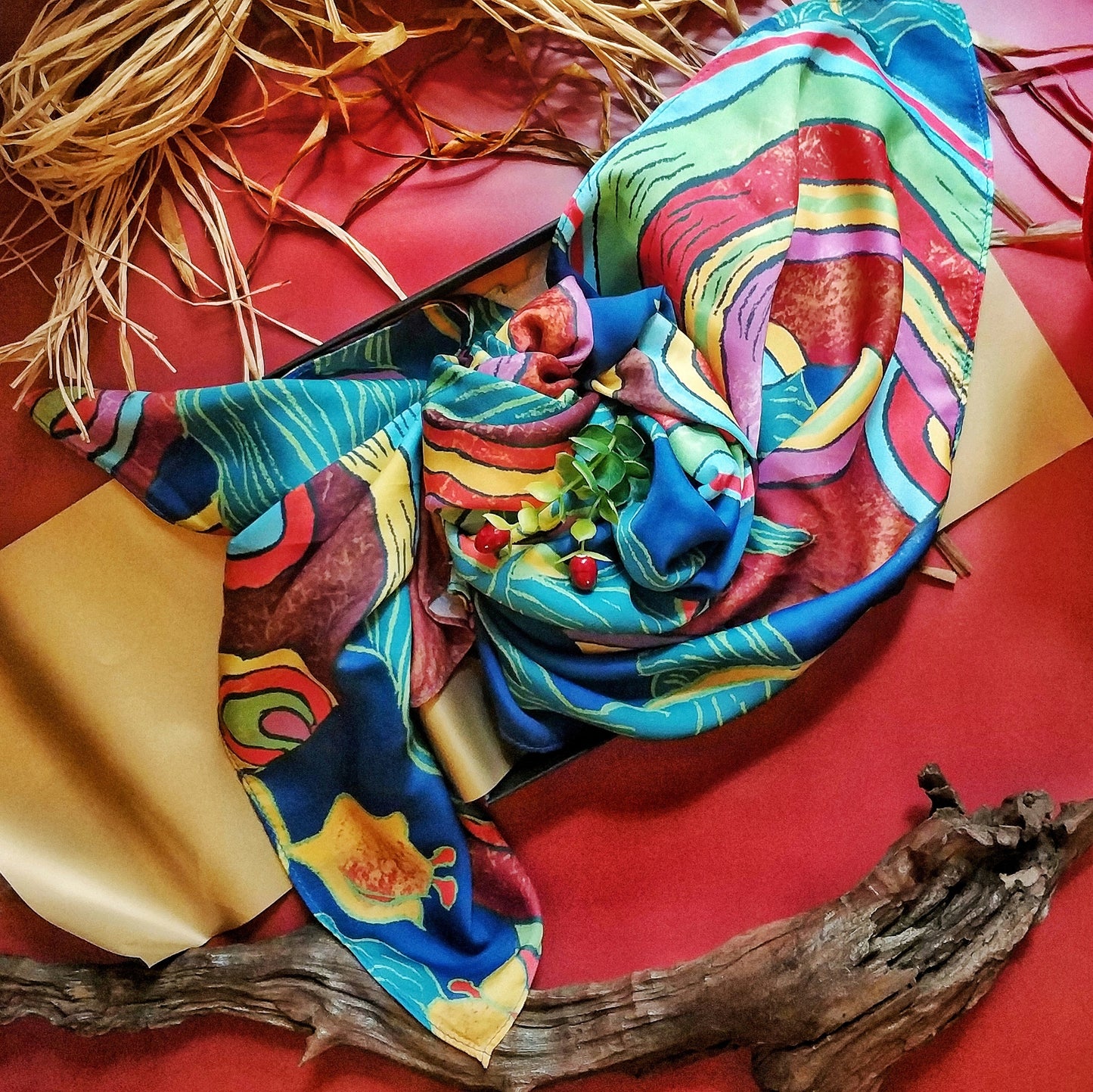 SIGNUM KUONA Silk Square Scarf