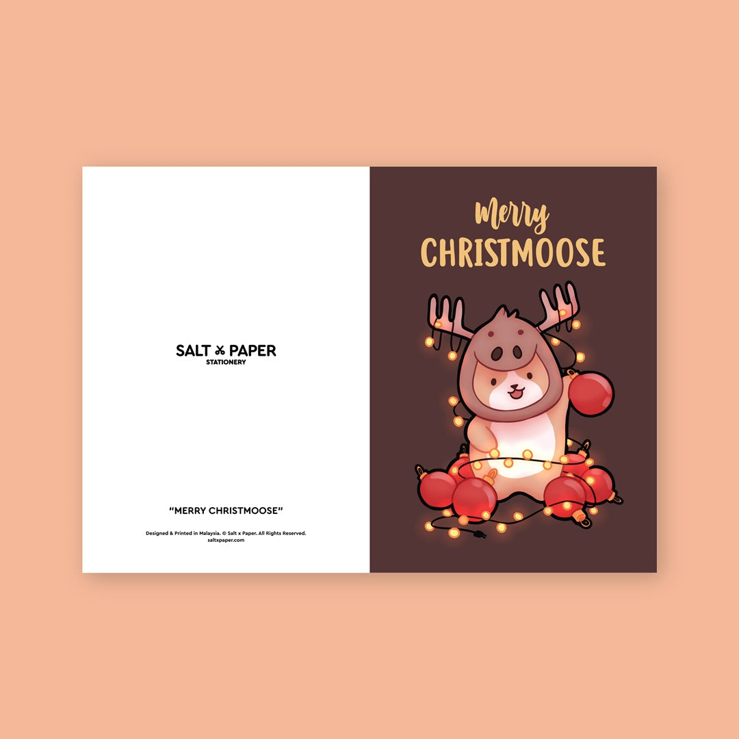 Salt x Paper Greeting Card - Merry Christmasmoose
