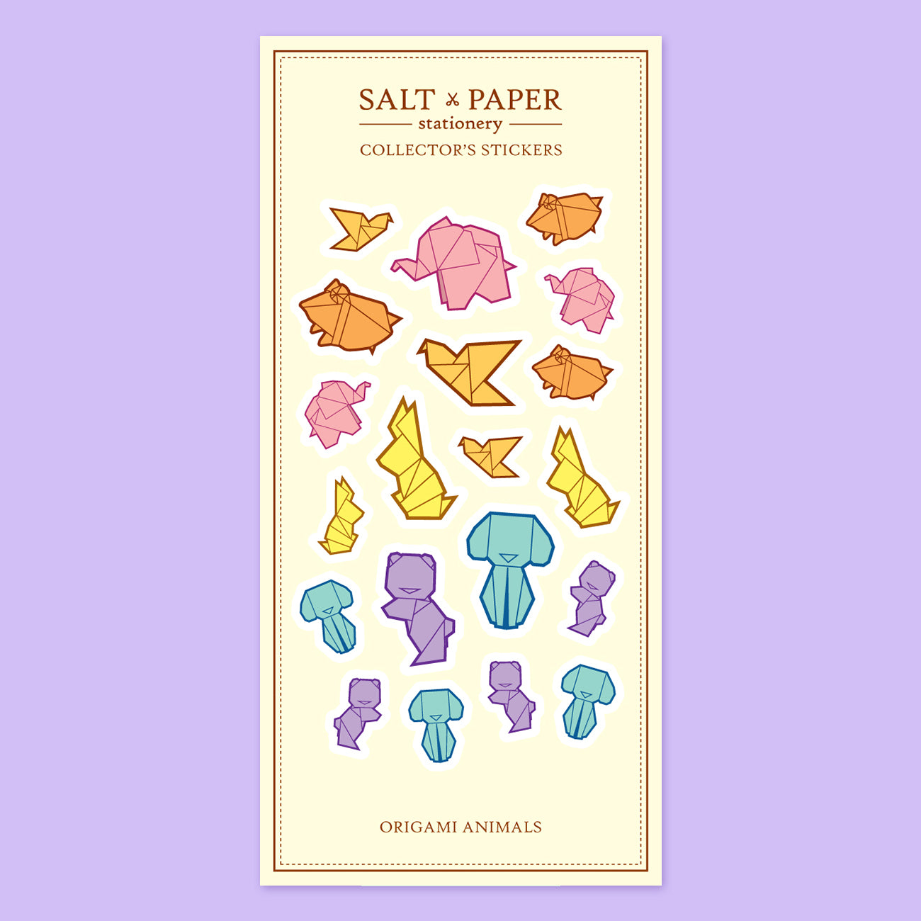 Salt x Paper Sticker - Origami Animals