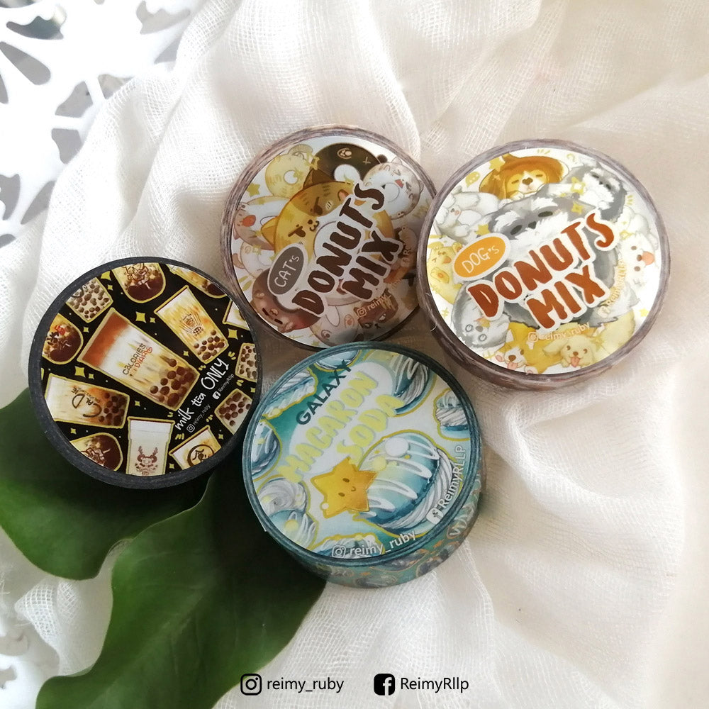 15mm Gold Foil Washi Season 1 - DONUT DOG