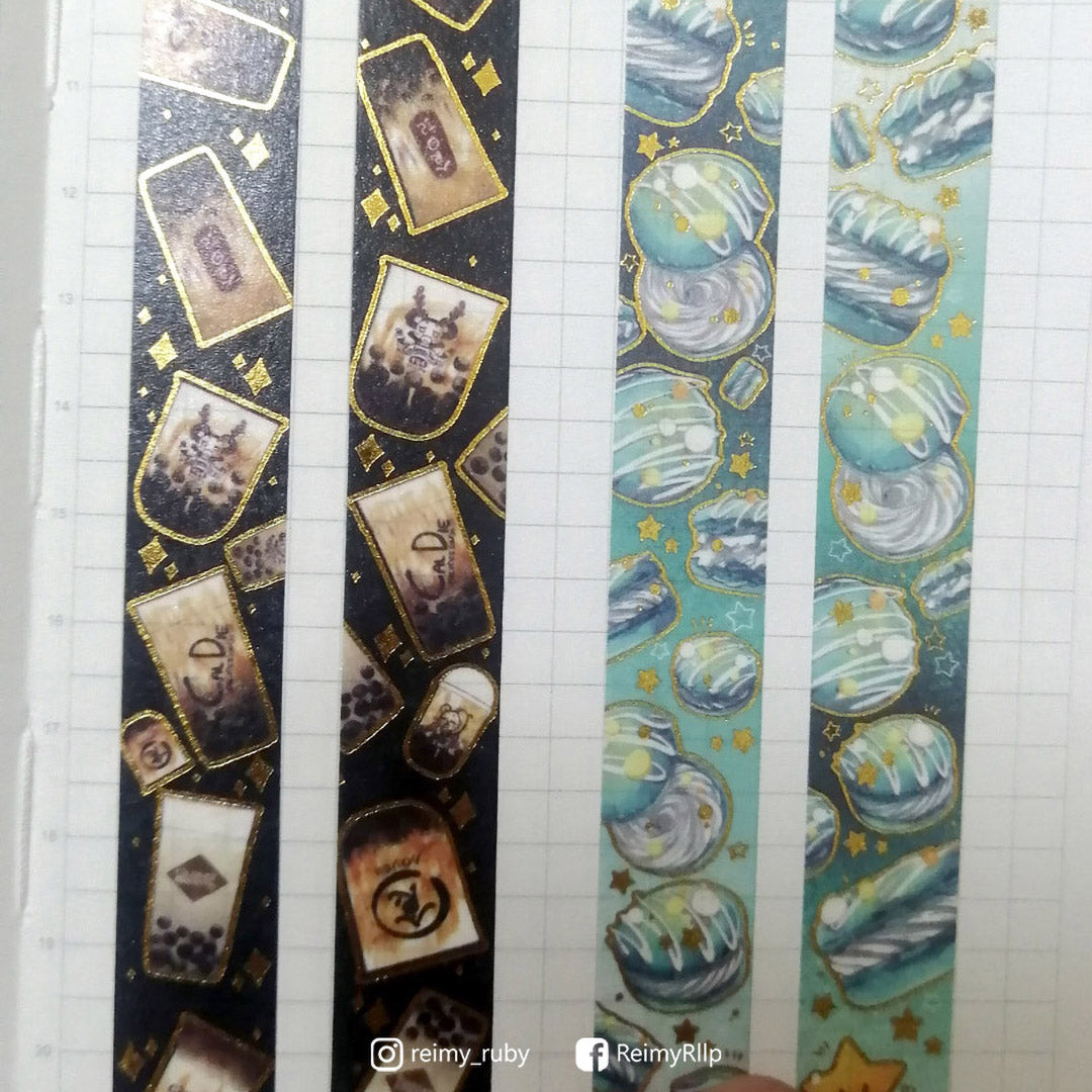 15mm Gold Foil Washi Season 1 - MILK TEA ONLY