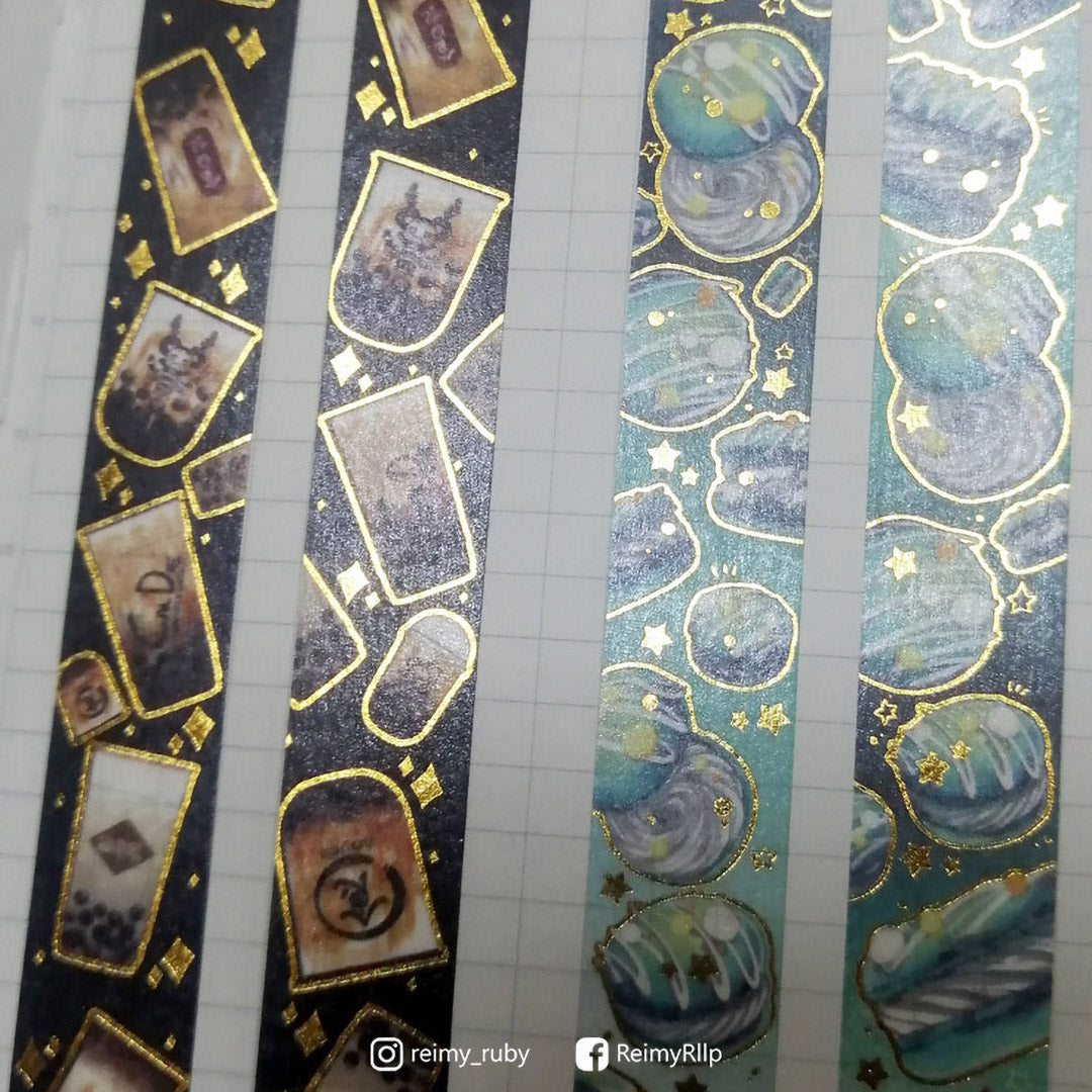 15mm Gold Foil Washi Season 1 - MILK TEA ONLY