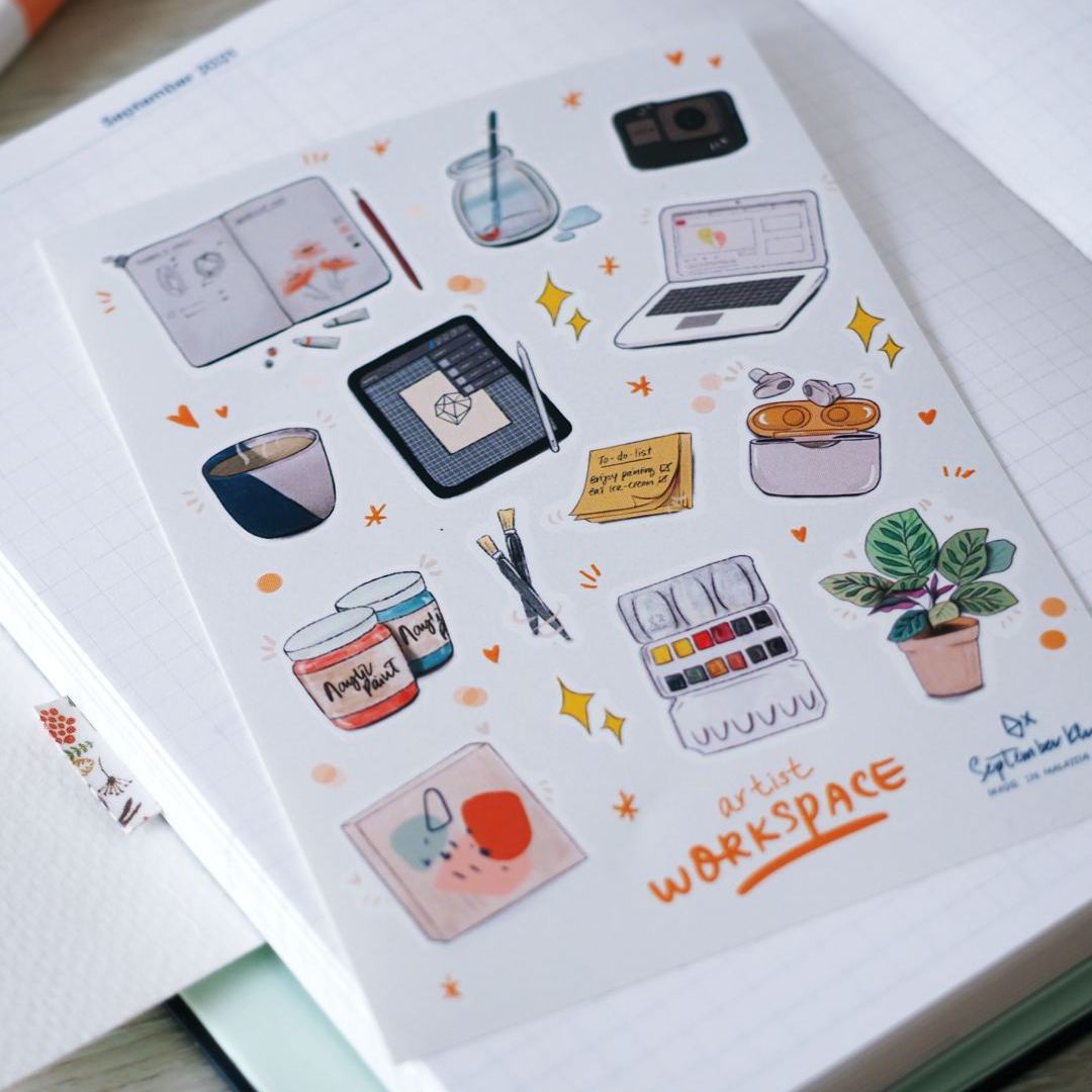 Artist Workspace | A6 sticker