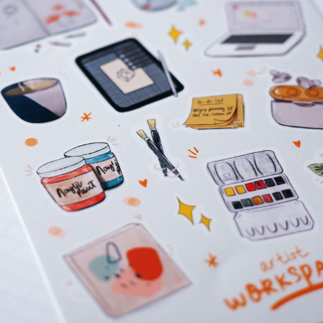 Artist Workspace | A6 sticker
