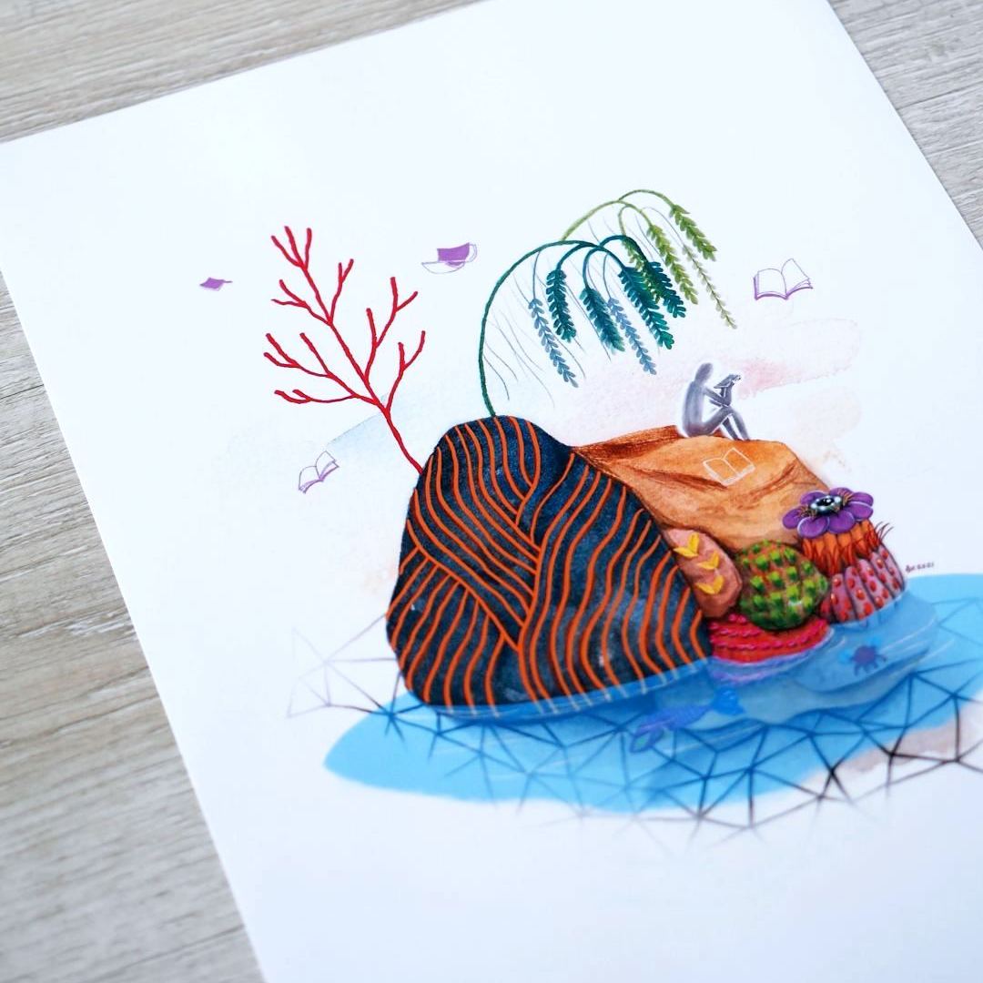 BRB On Vacation | A5 art print
