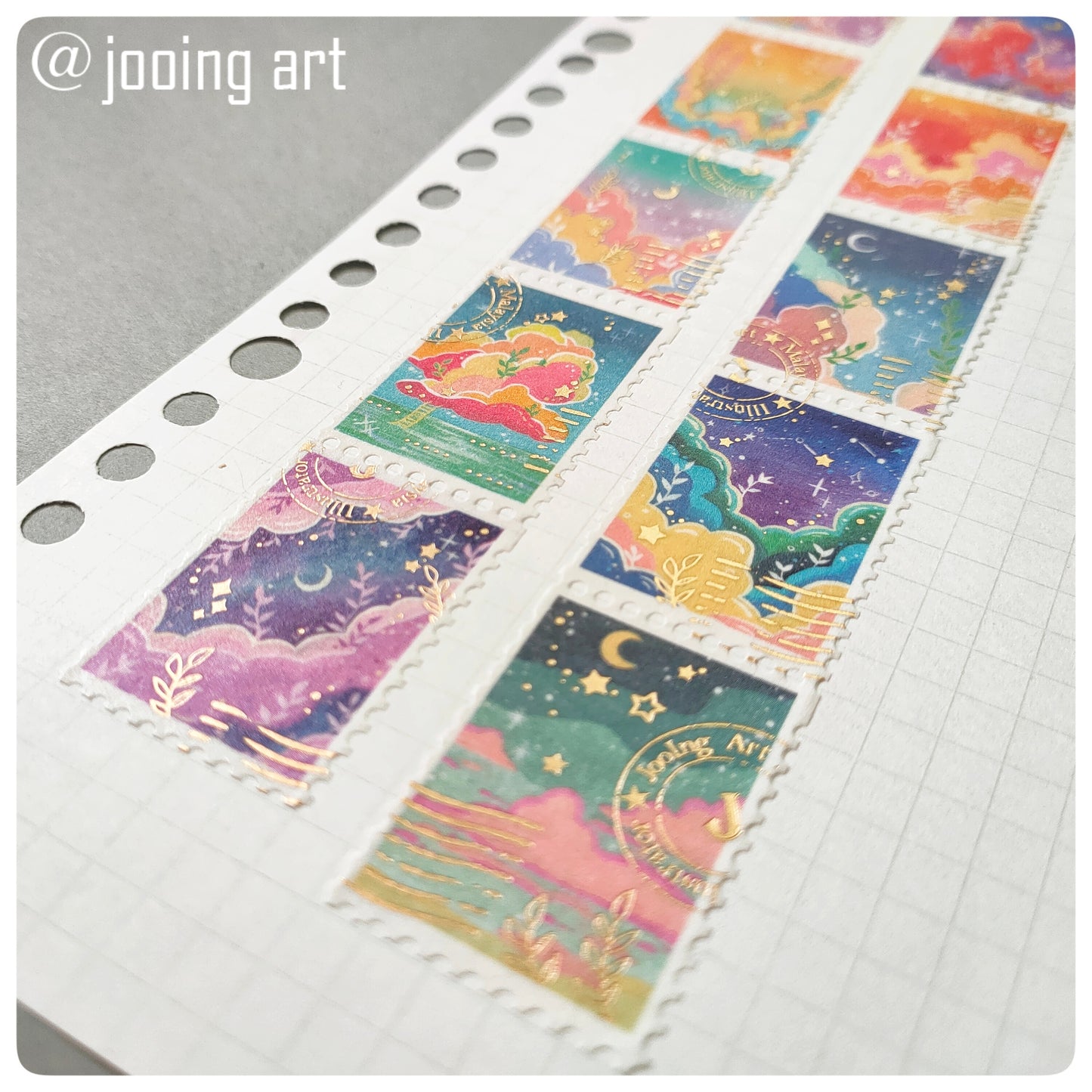 Gold Foil Stamp Washi Tape - The Cloud