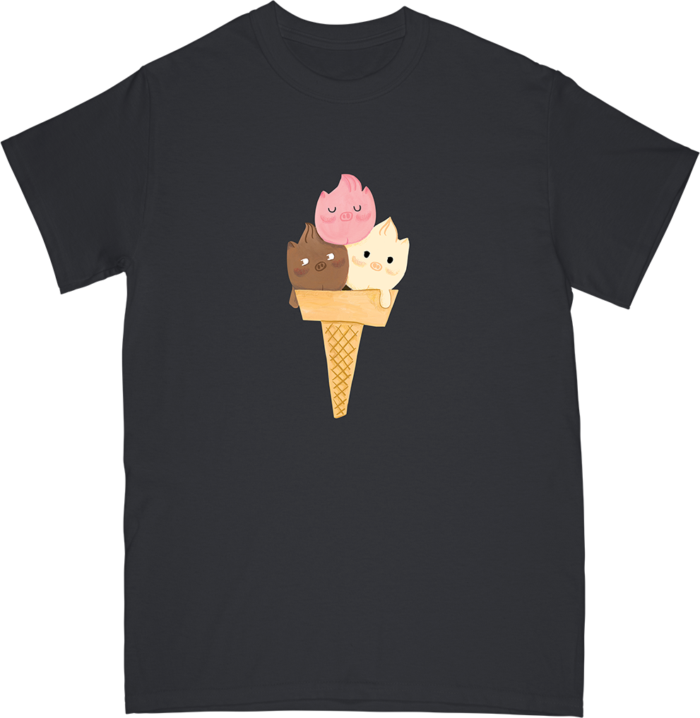 Triplet Ice Cream TShirt chub.my