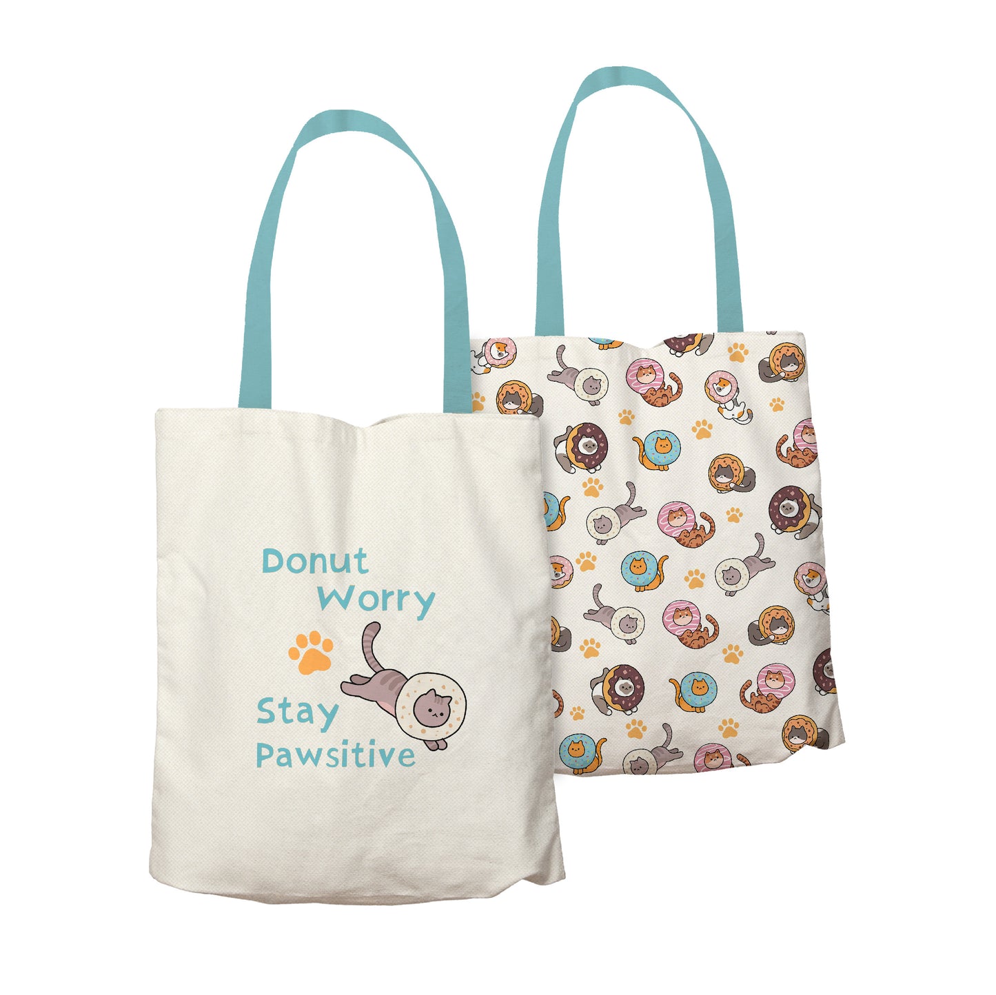 loka made totebag | Donut Worry Stay Pawsitive