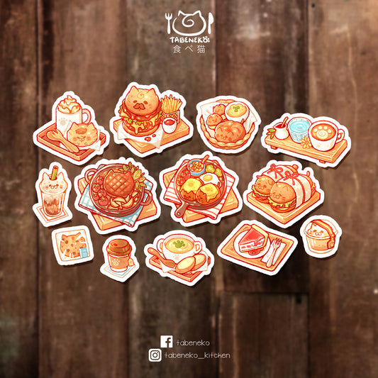Tabeneko - Cafe Sticker Set