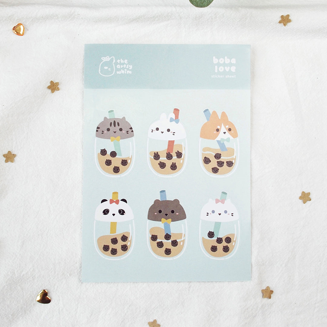Boba Love Sticker Sheet