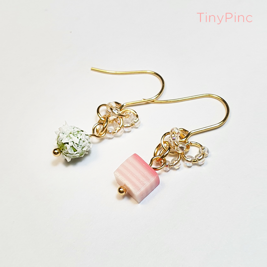 Kuih Lapis and Ondeh-ondeh Long Earrings