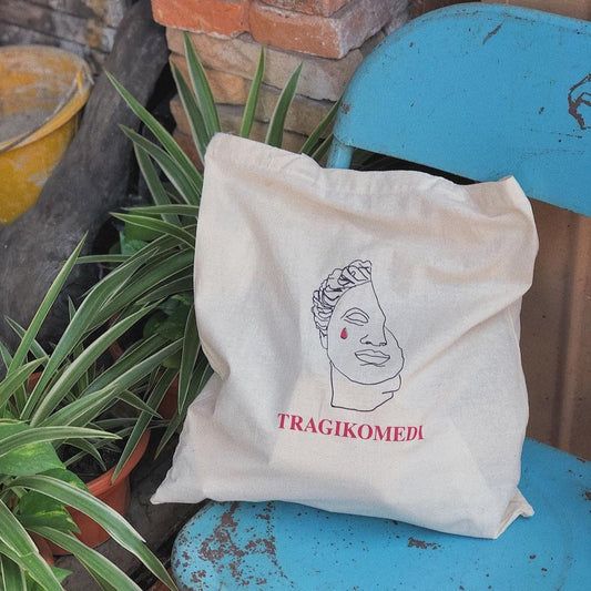 Tragikomedi Off-White Totebag