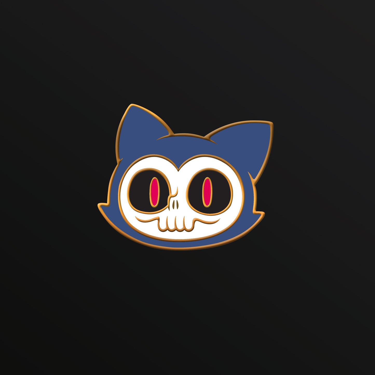 Death Neko Enamel Pin