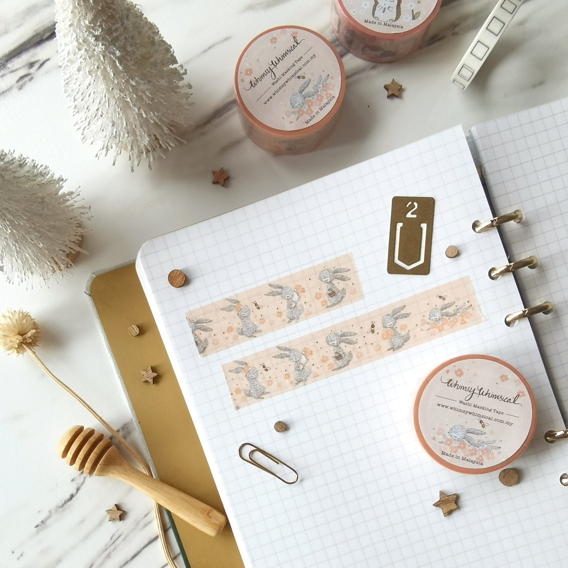Washi Tape - Rabbit Flower
