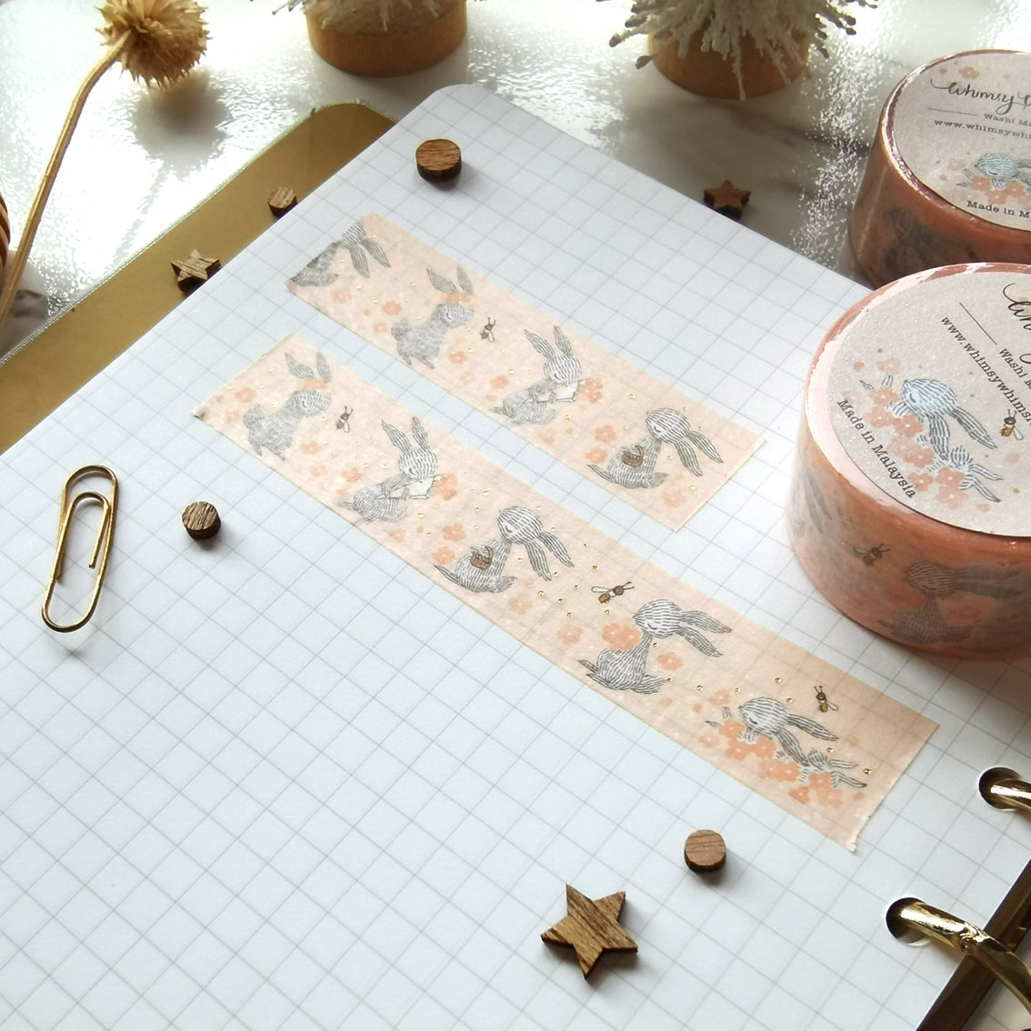 Washi Tape - Rabbit Flower