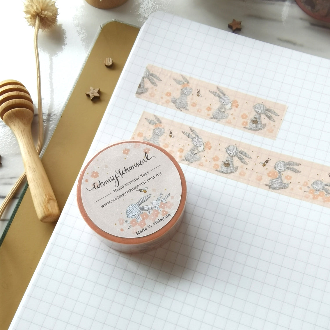 Washi Tape - Rabbit Flower