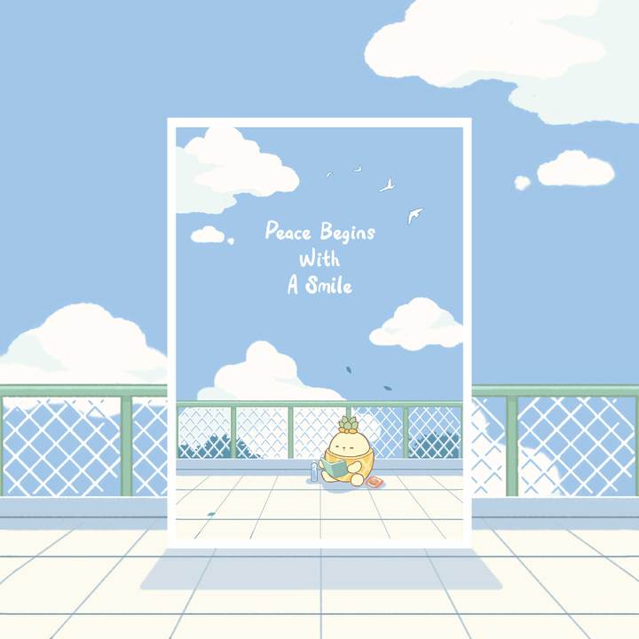 Sanggo Postcard: Peace Begins With A Smile