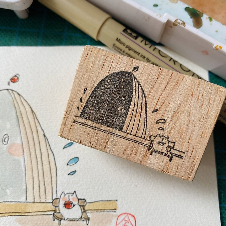 Catdoo rubber stamp - whale you coffee with me (CD2580067)