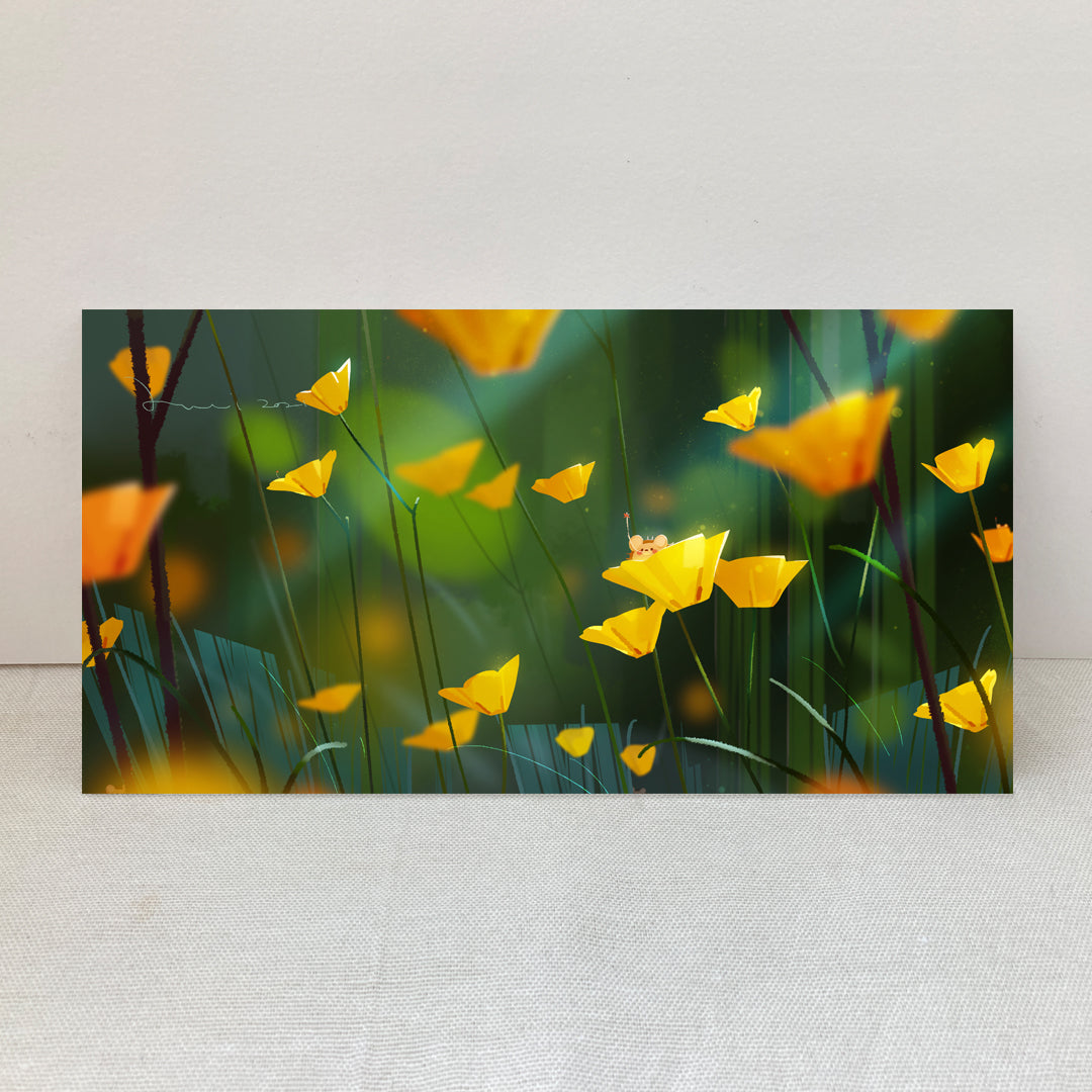 Hui Hui - Yellow Flower art print