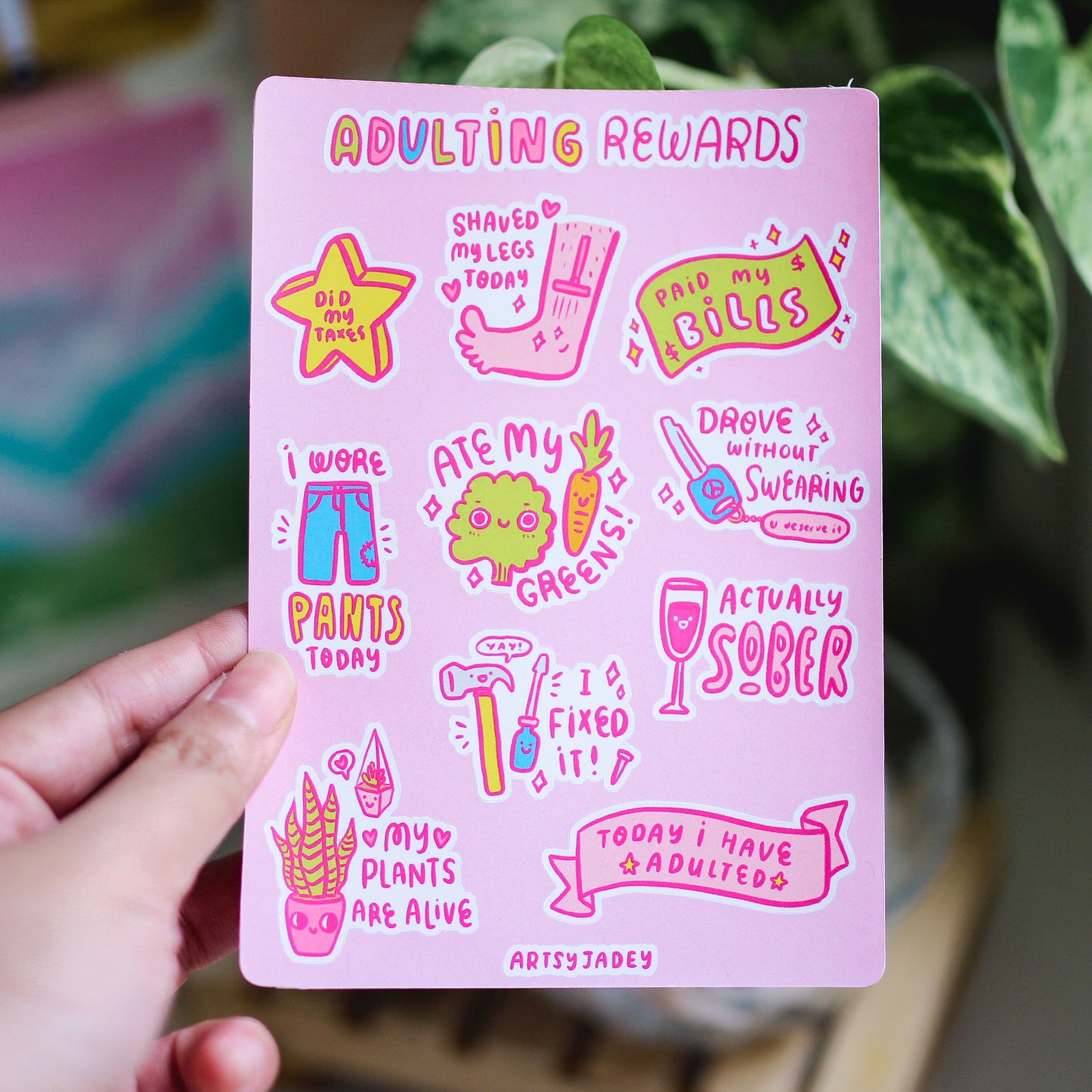 Adulting Rewards Sticker Sheet