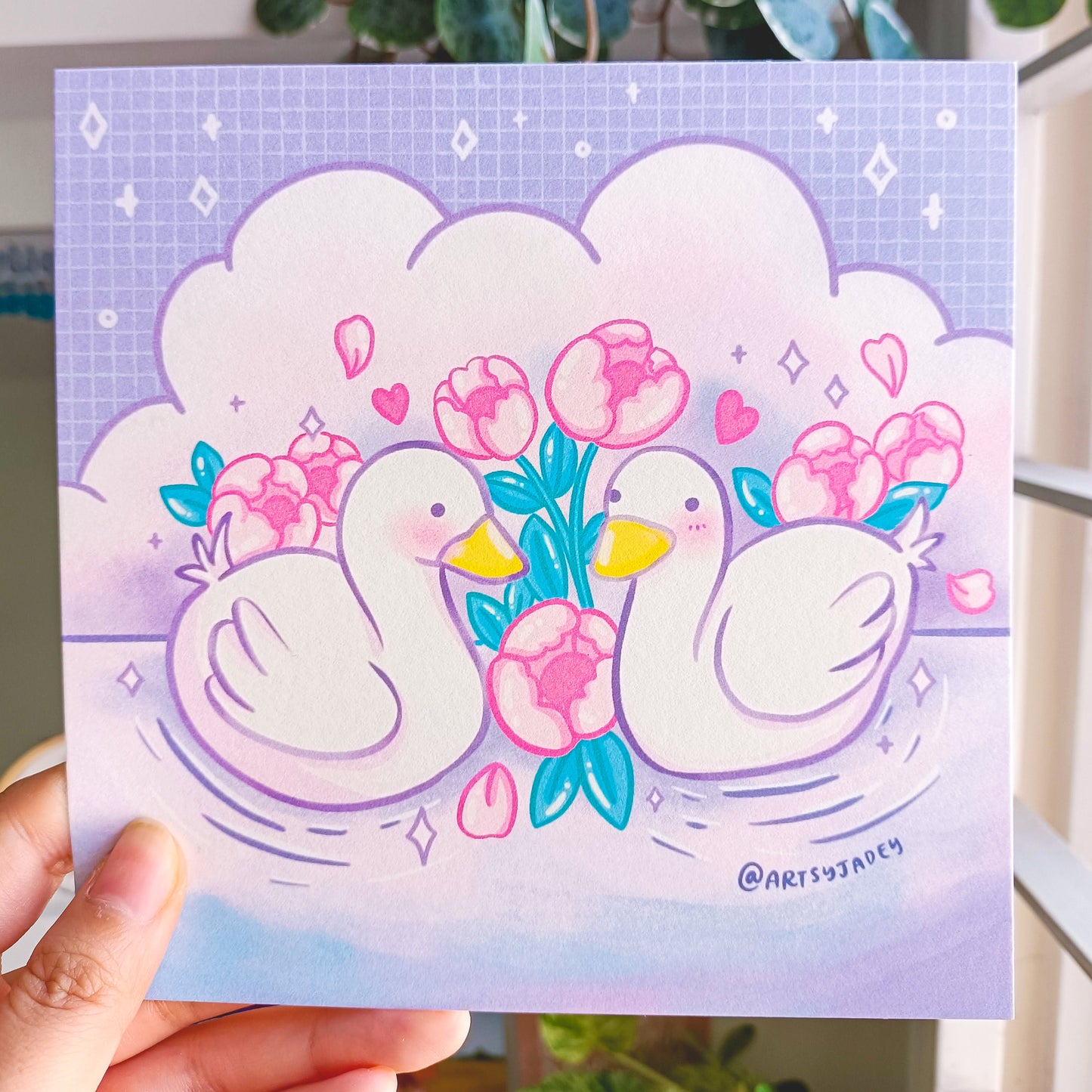 Dreamy Ducks Art Print