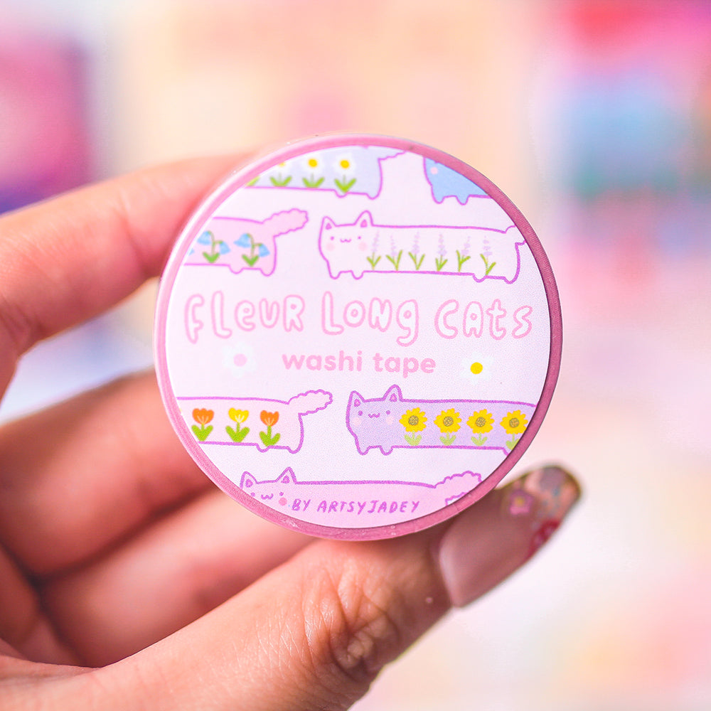 Fleur Long Cats Washi Tape