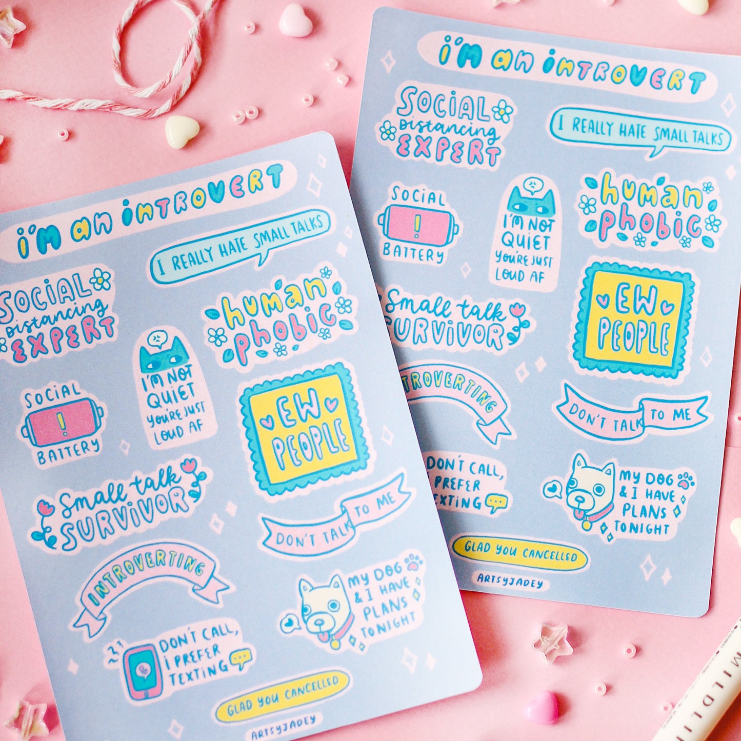 I'm An Introvert Sticker Sheet