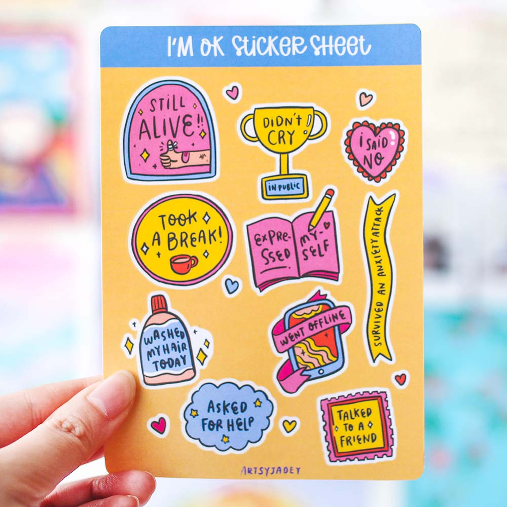 I'm OK Sticker Sheet