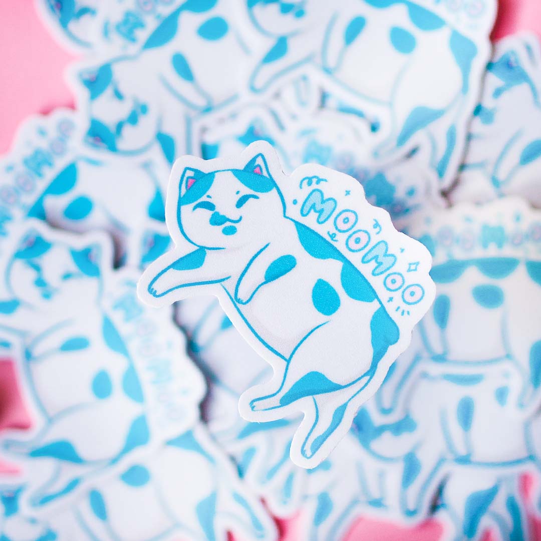 Moo Cat Vinyl Sticker