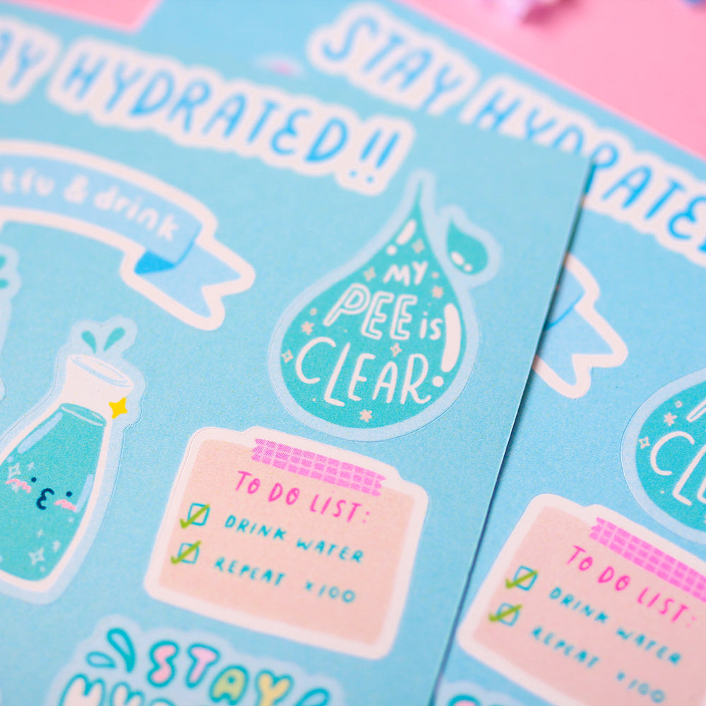 Stay Hydrated Sticker Sheet