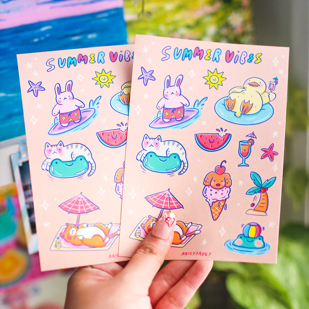 Summer Vibes Sticker Sheet