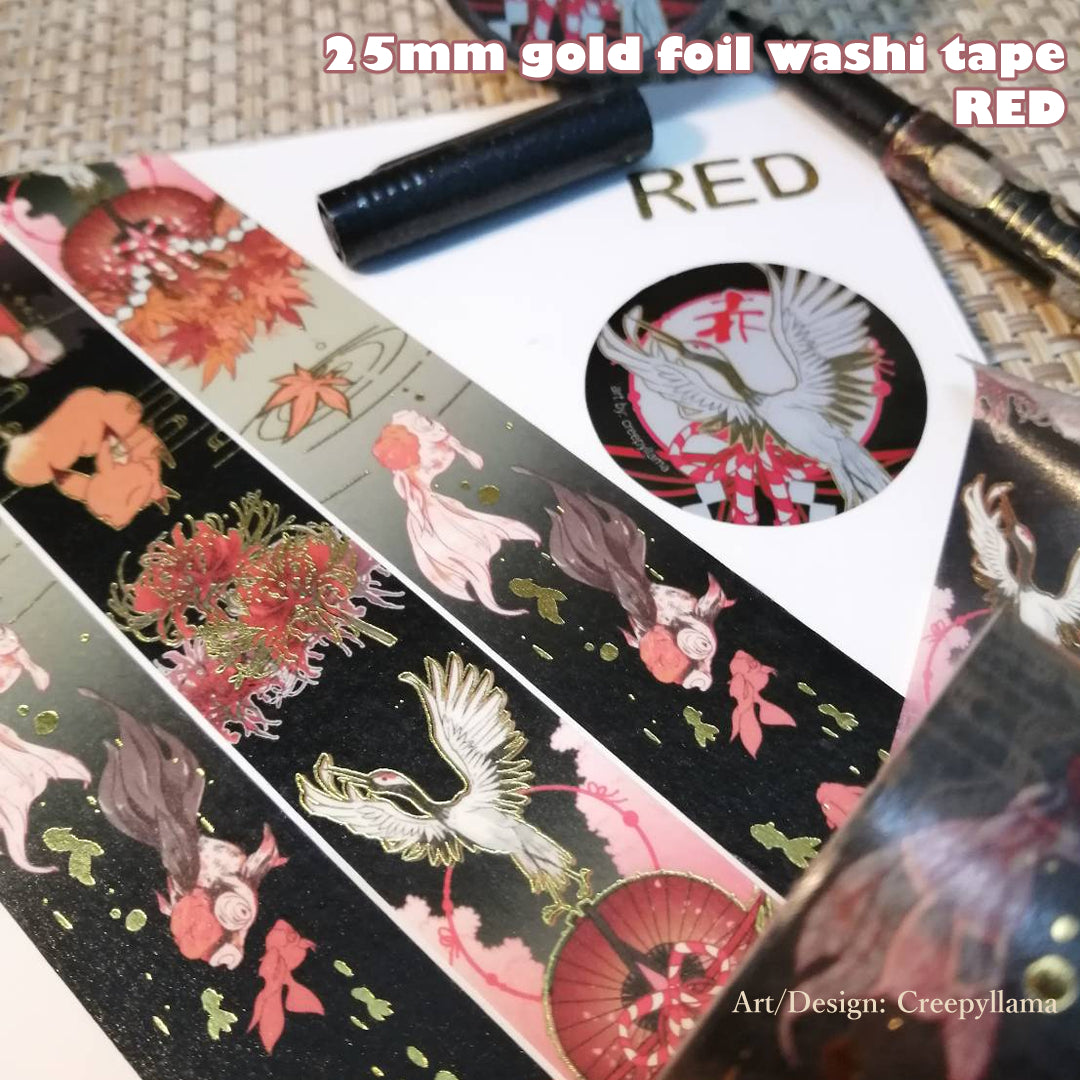 creepyllama 25mm tape - Red
