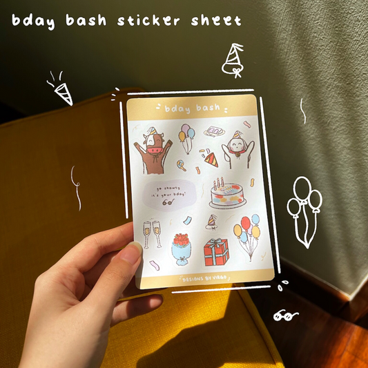 Bday Bash Sticker Sheet