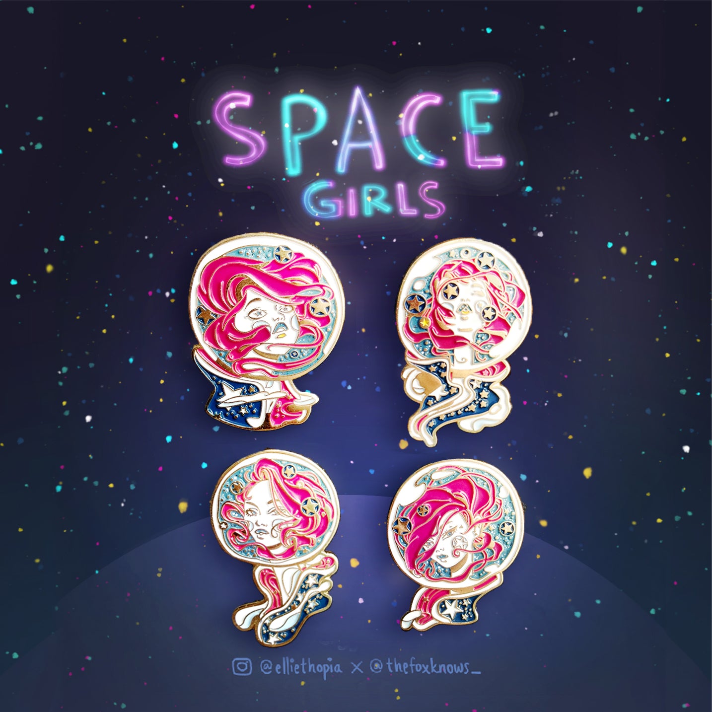 Space Girl Pin