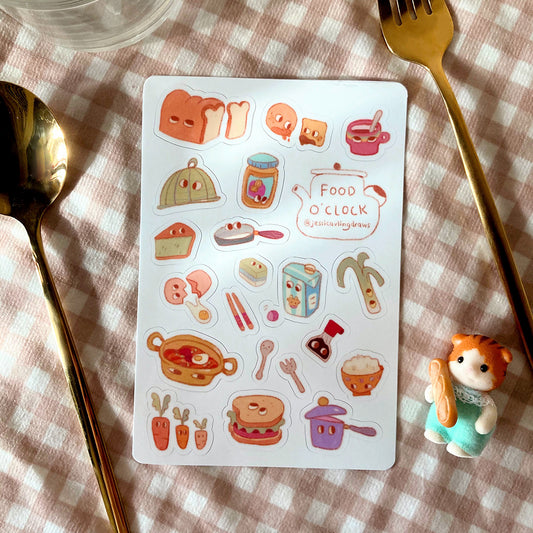 Food O'Clock sticker sheet