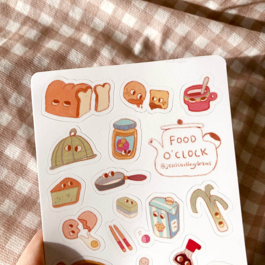 Food O'Clock sticker sheet